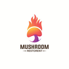 Mushroom manual vector logo design