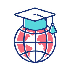 Global Knowledge Icon Illustration Vector