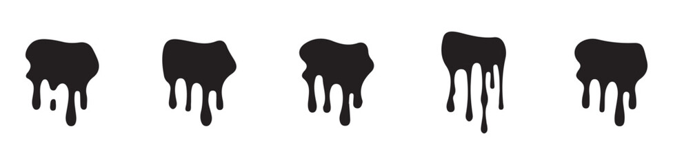 Water splash vector set. Water splashes collection in flat design. Blot illustration sign collection