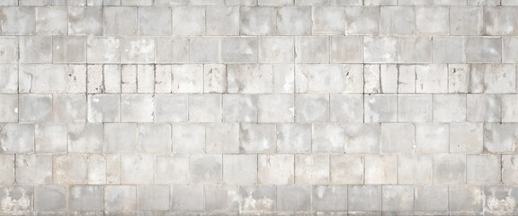 Fototapeta premium Weathered Gray Stone Tile Wall Texture with Rough Cement Grout for Rustic or Industrial Design