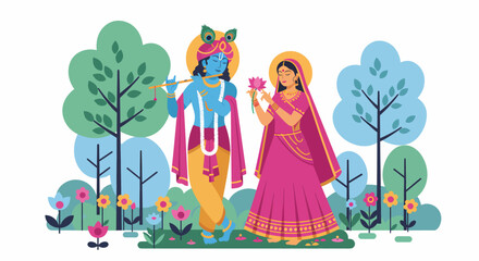 Krishna Radha Love Divine