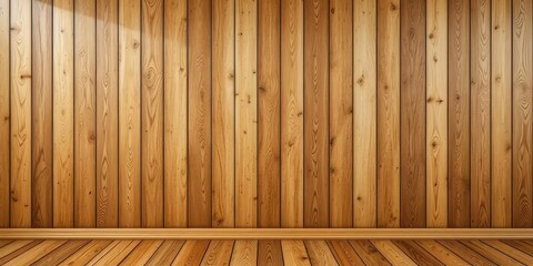Rustic Wooden Wall with Vertical Slats
