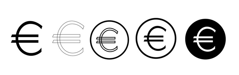 euro sign. EUR vector icon. EUR dollar symbol. European Union euro sign icon set. Money coin isolated. pack of Colorful euro Coin Icons. website and logo. payment symbol