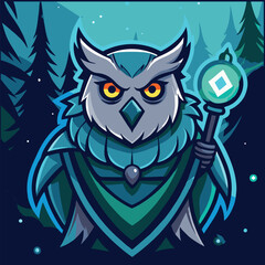 design logo icon illustration mascot character owl