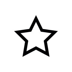 Illustration of star outline vector icon symbol black and white design graphic element illustration shape sign simple art vector