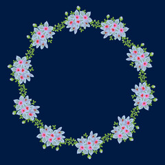 Background Flower Wreath, Vector flower 