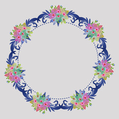 Background Flower Wreath, Vector flower 