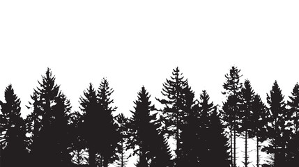Pine trees silhouettes