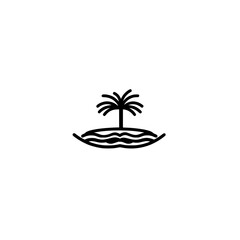 Fototapeta premium tropical island with palm trees