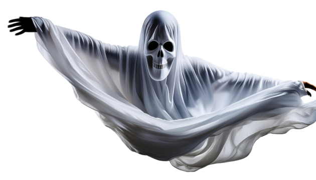 Ghost isolated on white transparent background PNG