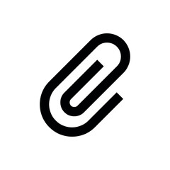 Illustration of paper clip icon vector illustration for office stationery supplies and design element clip art graphic vector