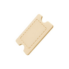 3d ticket icon isolated on transparent background. Event access concept