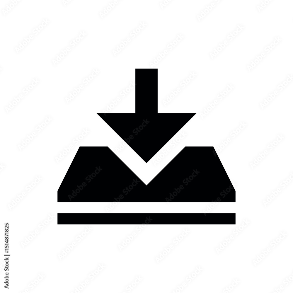 Poster illustration of download icon vector graphic illustration for website mobile app and graphic design 