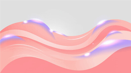 abstract Soft Pink Waves Background with Flowing Curves and Light Purple Accents
