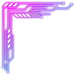 Futuristic Technology Neon Corner