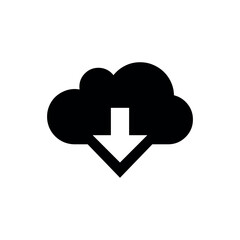 Illustration of download cloud icon vector illustration for web design and mobile app in eps ai and png file format vector