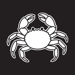 crab on white background
