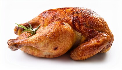 roasted chicken on a white background