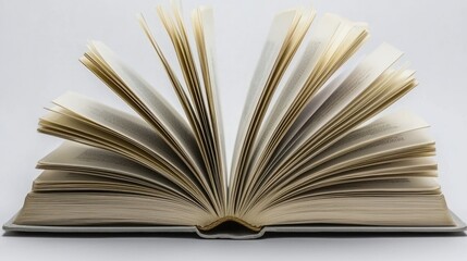 Open book with pages fanned out.