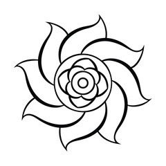 Abstract Floral Swirl