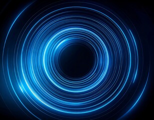Abstract blue light circles