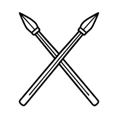 Crossed Paintbrushes