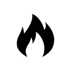 Illustration of black flame vector icon illustration isolated on white background fire symbol graphic design element vector