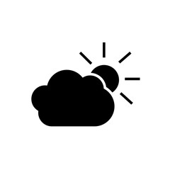 partly cloudy icon vector