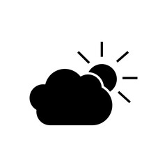 partly cloudy icon vector