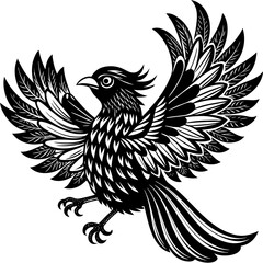 Obraz premium black and white bird