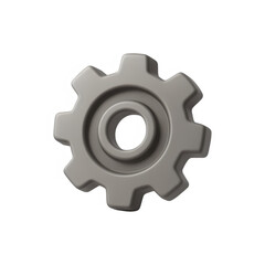 3d gear isolated on transparent background. Mechanism and industry concept