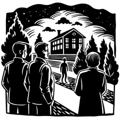 man and woman in the city