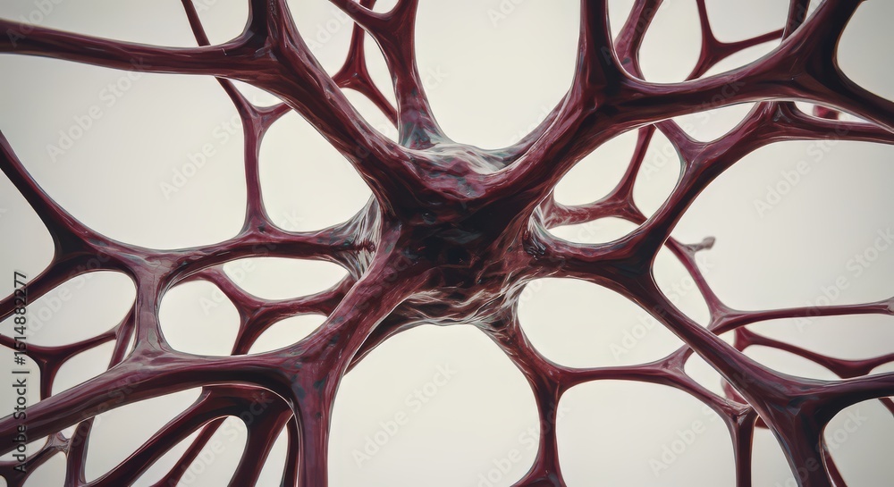 Poster red nerve network structure