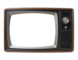 Antique CRT TV PNG  Isolated Vintage Screen Mockup.