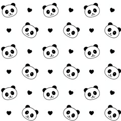seamless pattern with pandas