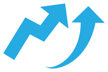 Graph with rising trend vector art illustration