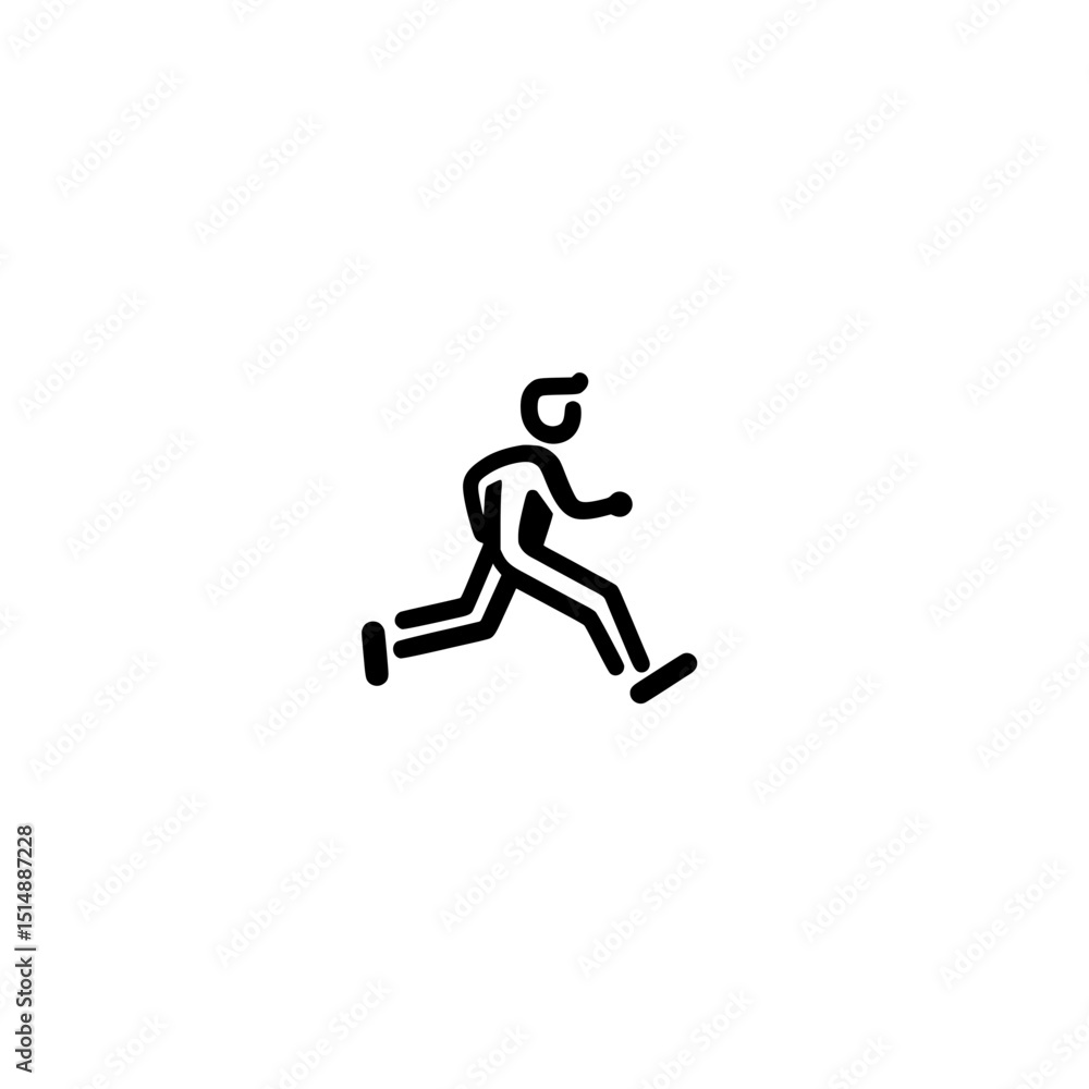 Poster running status icon representing active process