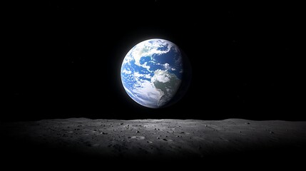 Earth seen from the moon