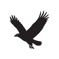 Soaring Eagle Silhouette Vector Illustration