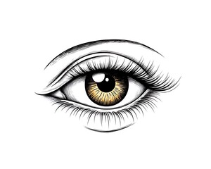 Fototapeta premium Eye Drawing Illustration