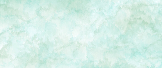 Green watercolor vector texture background for poster, cover, banner, flyer, cards. Hand drawn light green spring illustration for design. Summer minimalistic background. Paper texture.