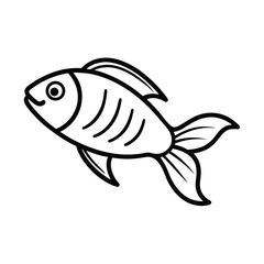 Doodle Style Fish in Water