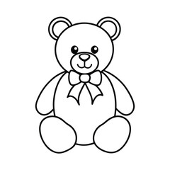 Fuzzy Teddy Bear with Bow