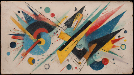 editorial spread on color psychology | resonance of spirit | playful dynamism | vibrant primaries | dynamic asymmetry | exploding lines | rhythmic line clusters | gesture-based brushwork | early