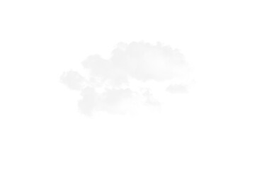 White cloud cluster, PNG isolated on transparent background, weather and atmosphere element