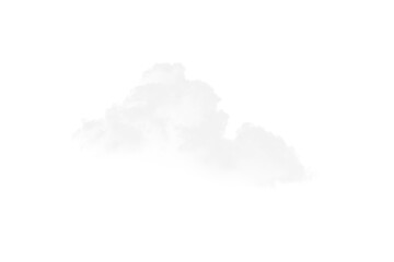 Fluffy white cloud, PNG isolated on transparent background, sky element graphic
