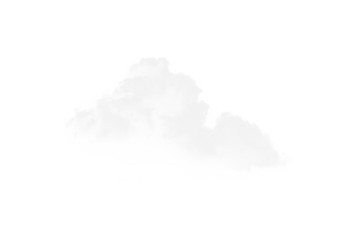 Fluffy white cloud, PNG isolated on transparent background, sky element graphic