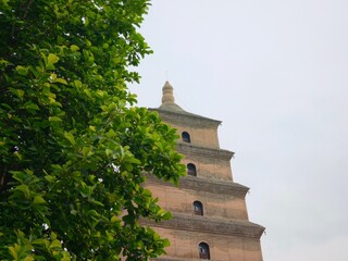 Giant Wild Goose Pagoda in Xi'an，China