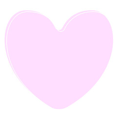 Pink Romantic heart Frame with Outline Border Icon. Wedding, valentine Day, Baby Shower Party Decoration Design. Cute kawaii Happy Positive Element Symbol.