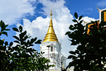 Pagoda, Lanna Architecture, Symbols of Buddhism, South East Asia at Chantharangsi Boontharam...